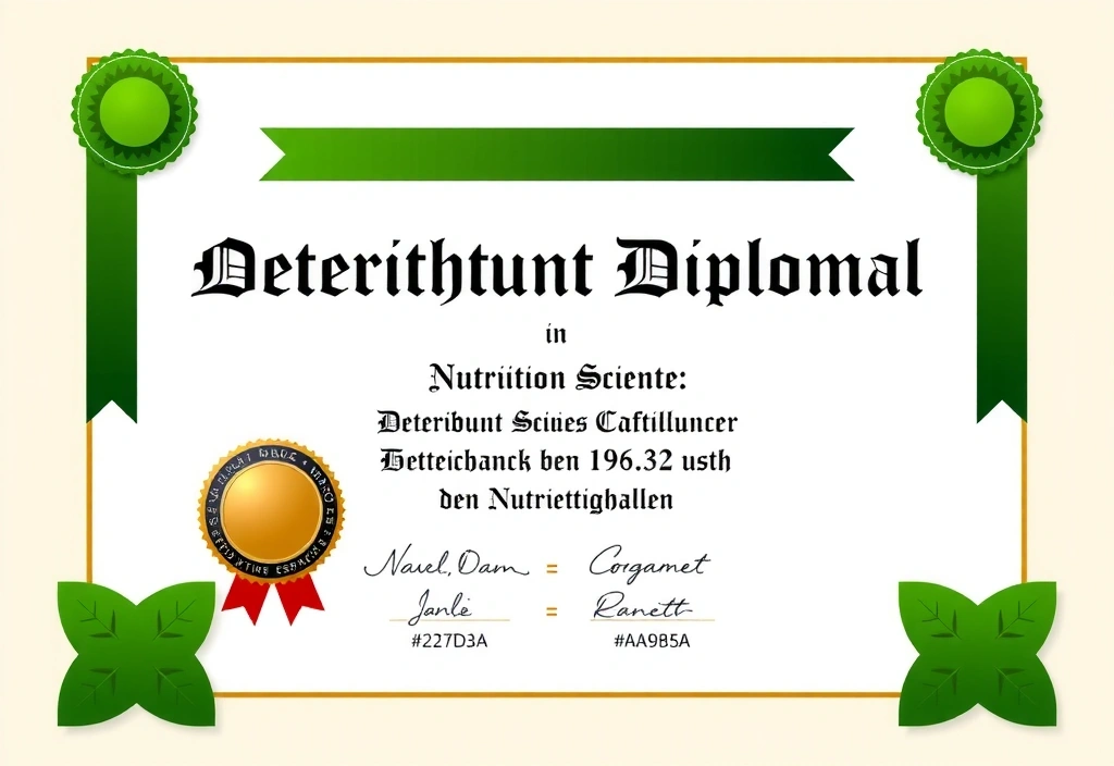 Zertifikat Diplom Ernährungswissenschaft